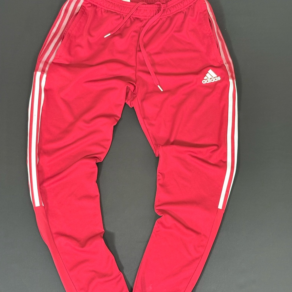 Adidas Men Red Track pants (White Stripes)